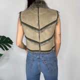 Y2K Faux Fur Cropped Gilet