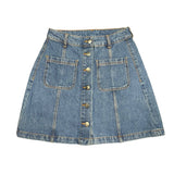 Denim A-line Skirt
