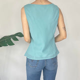 Blue Mesh Y2K Vest Top