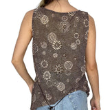 Brown Mesh Vest