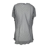 Y2K Stripe Mesh Top