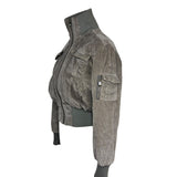 Y2K O’Neill Corduroy Brown Bomber Jacket