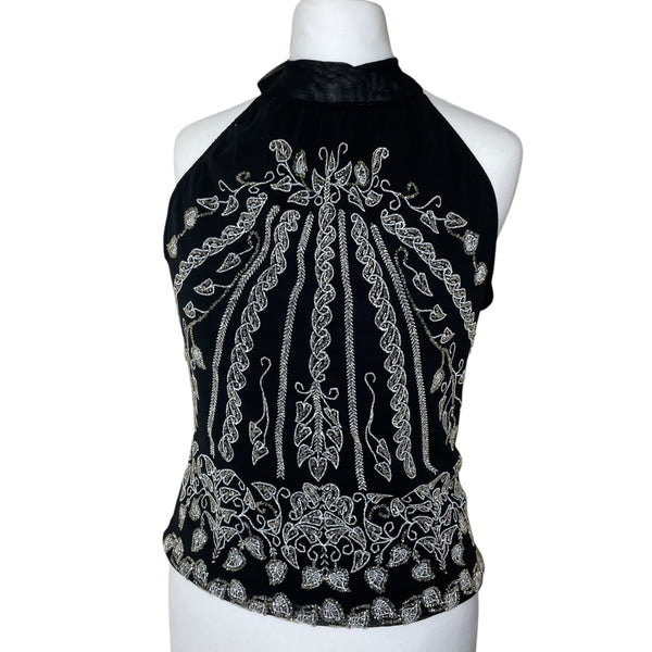 Y2K Sparkly Halter Neck Top