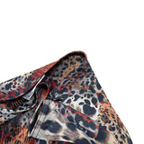 Vintage Animal Print Midi Skirt
