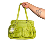 Green Y2K Faux Leather Bag