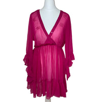 Pink Mesh Cover Up