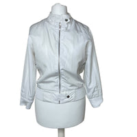 Y2K White Bomber Jacket
