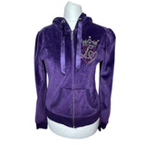 Y2K Purple Velour Lipsy Track Jacket