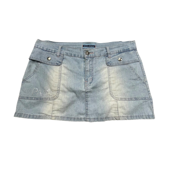 Y2K Diamanté Denim Mini Skirt