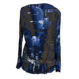 Y2K Graphic Mesh Top