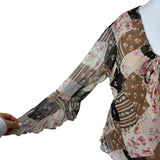 100% Silk Patchwork Vintage Blouse