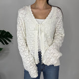 White Crochet Cardigan