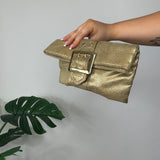 Y2K Gold Clutch Bag