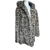 Y2K Leopard Print Faux Fur Coat