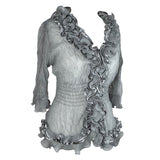 Y2K Mesh Ruffle Top