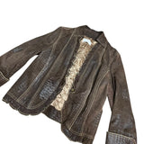Brown Vintage Suede Leather Jacket