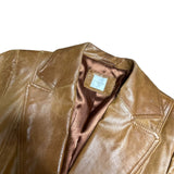 Y2K Tan Leather Jacket