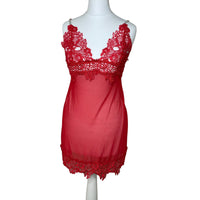 Red Mesh Slip Dress