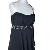 Black Tiered Sequin Dress