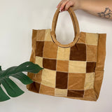 Vintage Checkered Boho Bag