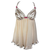 Y2K Vintage Satin and Mesh Cami Babydoll