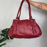 Y2K Tommy & Kate Red Genuine Leather Bag