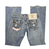 RARE True Religion Patchwork Vintage Flared Denim Jeans