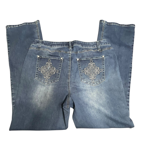 Y2K Embroidered Denim Jeans