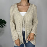 Y2K Cream Knitted Cardigan