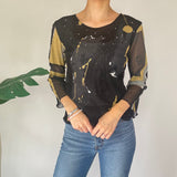 Vintage Mesh Graphic Top