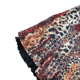 Vintage Animal Print Midi Skirt