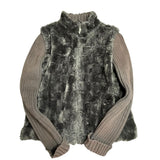 Brown Faux Fur Zip Up