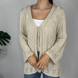 Y2K Cream Knitted Cardigan
