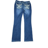 Embroidered Bootcut Denim Jeans