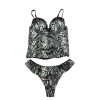 Leopard Print Corset Cami Set