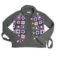 Y2K Flower Crochet Cardigan