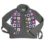 Y2K Flower Crochet Cardigan
