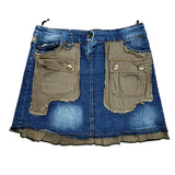 Y2K Distressed Denim Skirt