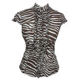 Karen Millen Zebra Shirt Y2K