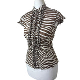 Karen Millen Zebra Shirt Y2K